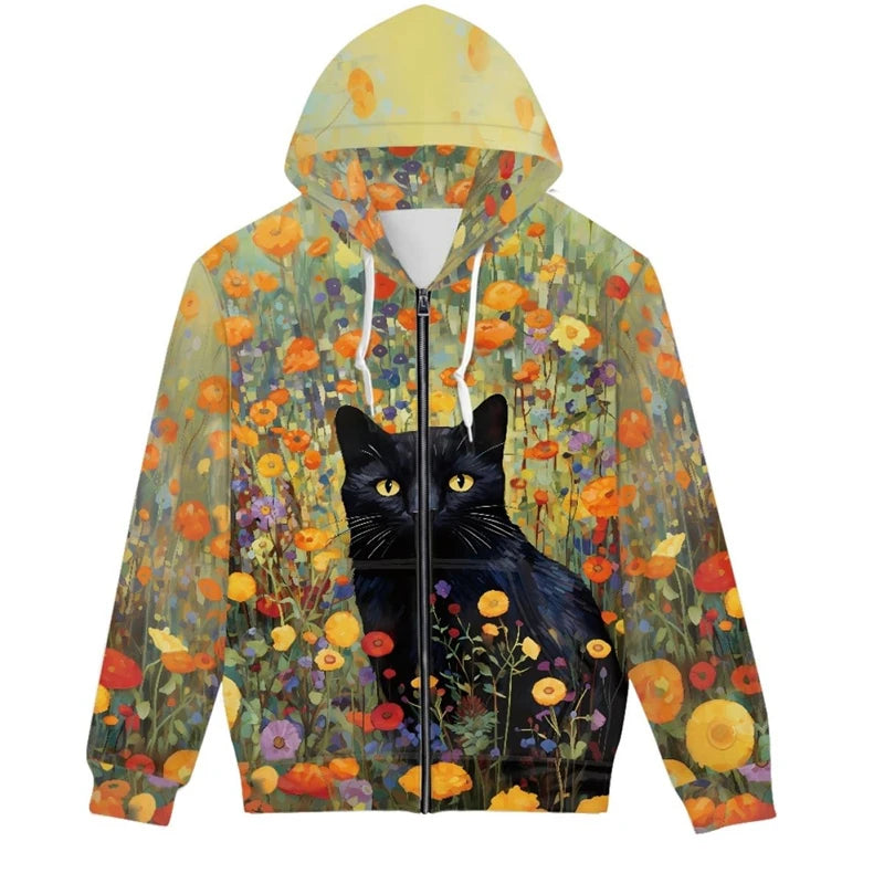 Graffiti Tie Dye 3d Graphic Zipper Hoodies Sweatshirts Men Women Unisex Oversized Hoodie Kids Zip Up Streetwear Tracksuits Tops