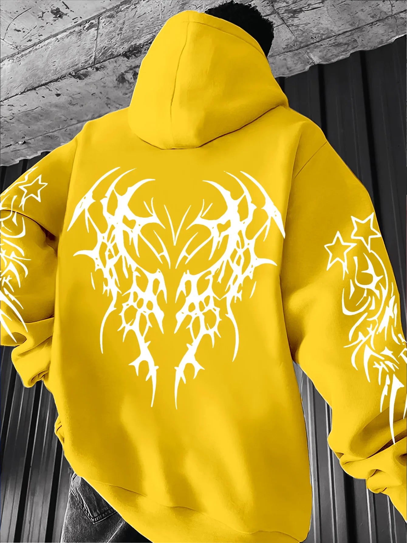 Autumn and Winter New Men's Fashionable and Trendy Casual Hoodie Zipper Jacket Y2K Printed Pattern Casual Retro Street Style Top