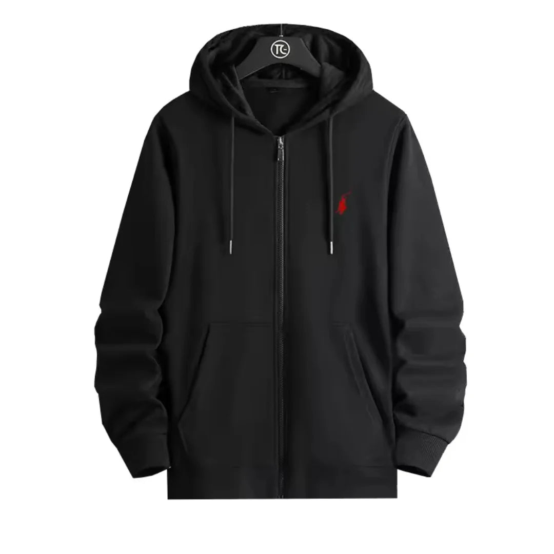 Trendy Printed Sports Zipper Sweatshirt, Casual Men's and Women's Fashion, Youth Sports, Comfortable Hooded Sweatshirt
