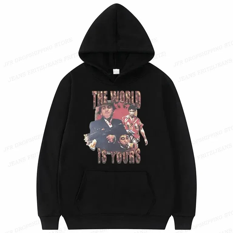 Movie Scarface Hoodies Men Women Fashion Hip Hop Hoodie Kids Coats Women Sweats Tony Montana Clothing Women's Tracksuits Girl