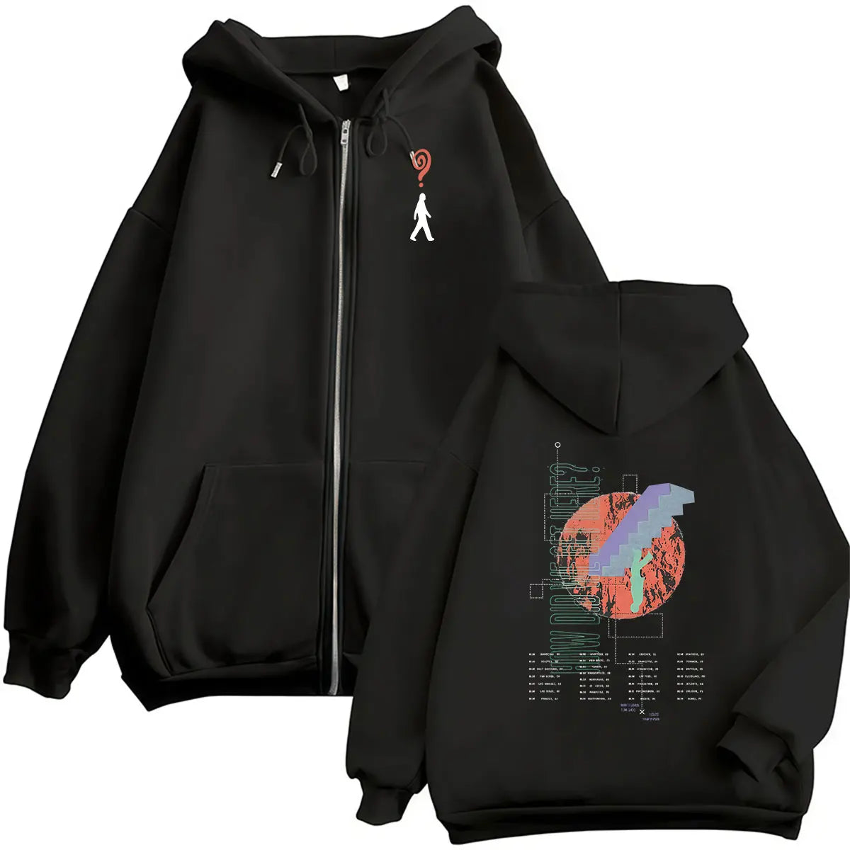 Louis Tomlinson Zipper Hoodie How Did We Get Here Tour 2026 Long Sleeve Sweatshirt Men's Vintage Oversized Fleece Jacket Hoodies