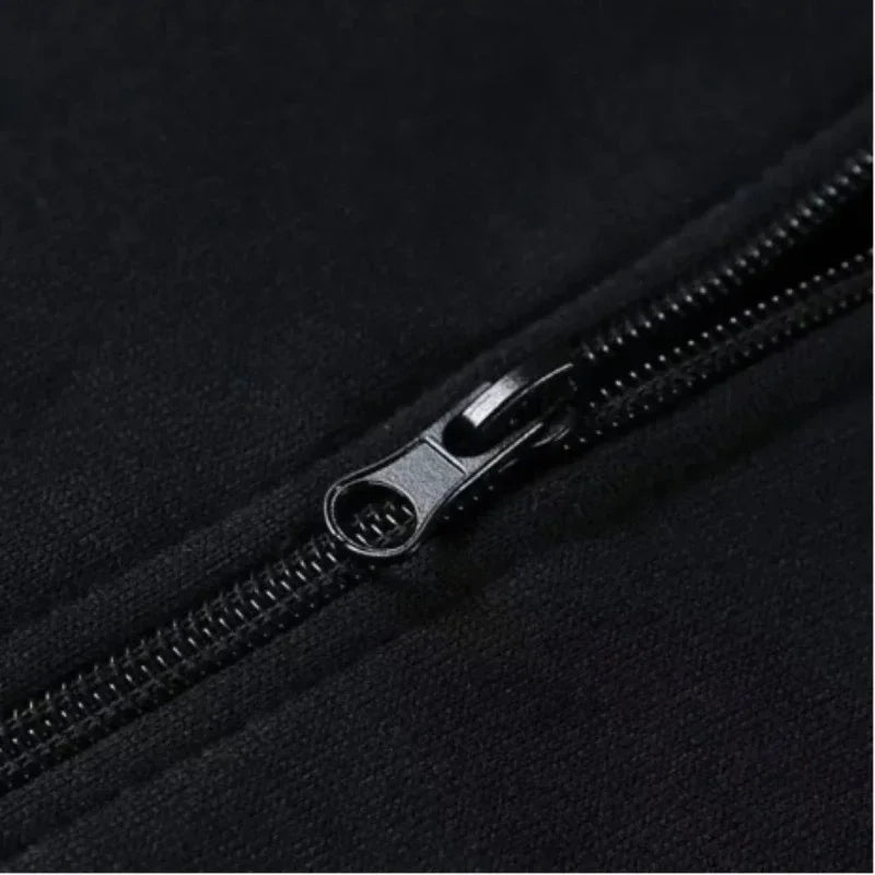 Ado Fashion Zipper Hoodie Men Women Hip Hop High Street Y2K Casual Zip-up Coat Autumn Winter Fleece Long Sleeve Sweatshirts