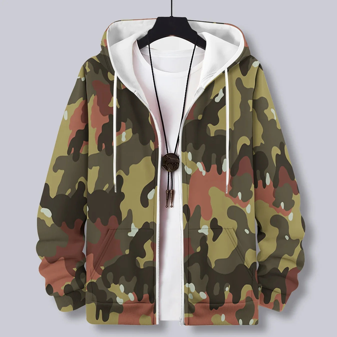 Camouflage 3d Print Zipper Hoodies Sweatshirts Men Women Unisex Hooded Oversized Hoodie Zip Up Sweatshirts Tracksuits