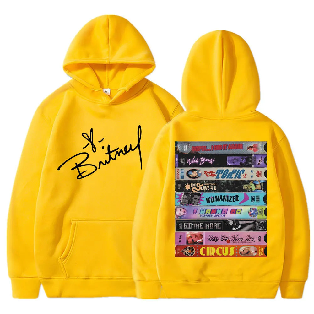 Hot Sale Hoody Singer Britney Spears Album Cover Graphic Hoodie Men Women Long-sleeved Clothing Casual Top Harajuku Sweatshirt