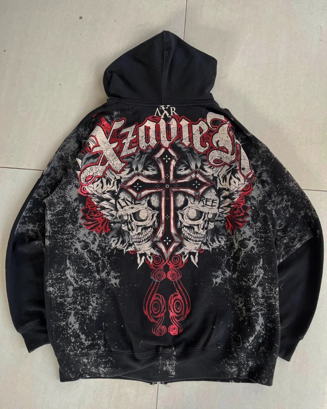 Explosions Y2K Hooded sweater Men American Retro Hip-Hop Street Graffiti Unisex Zipper Hoodie Fashion Printed Pattern Sweatshirt