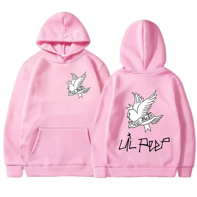 New autumn/winter men's Lil Peep printed hoodie and hoodie Sporty women's fashion Casual hip-hop Harajuku Street hip-hop top