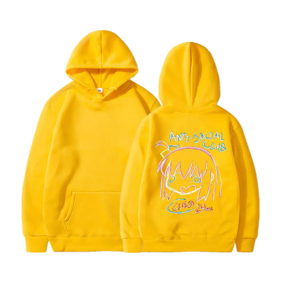 Bocchi The Rock Printing Zipper Hoodie Men Women Casual Personality Hooded Jacket Zip Up Hoodies Sweatshirts