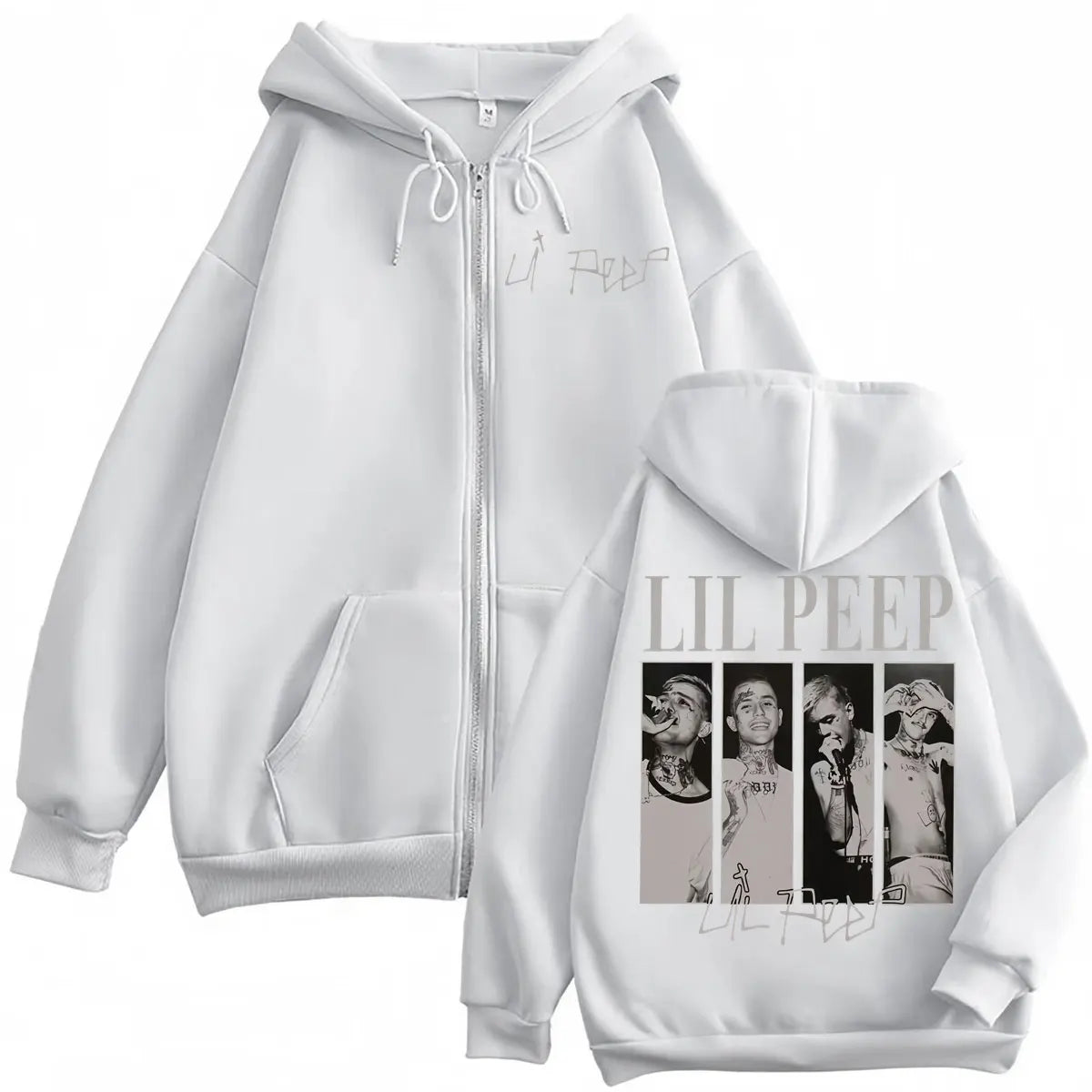 Rapper Lil Peep Merch Zipper Hoodies Hip Hop Vintage Zip Up Hooded Sweatshirts Men Women Clothing High Quality Fashion Pullovers