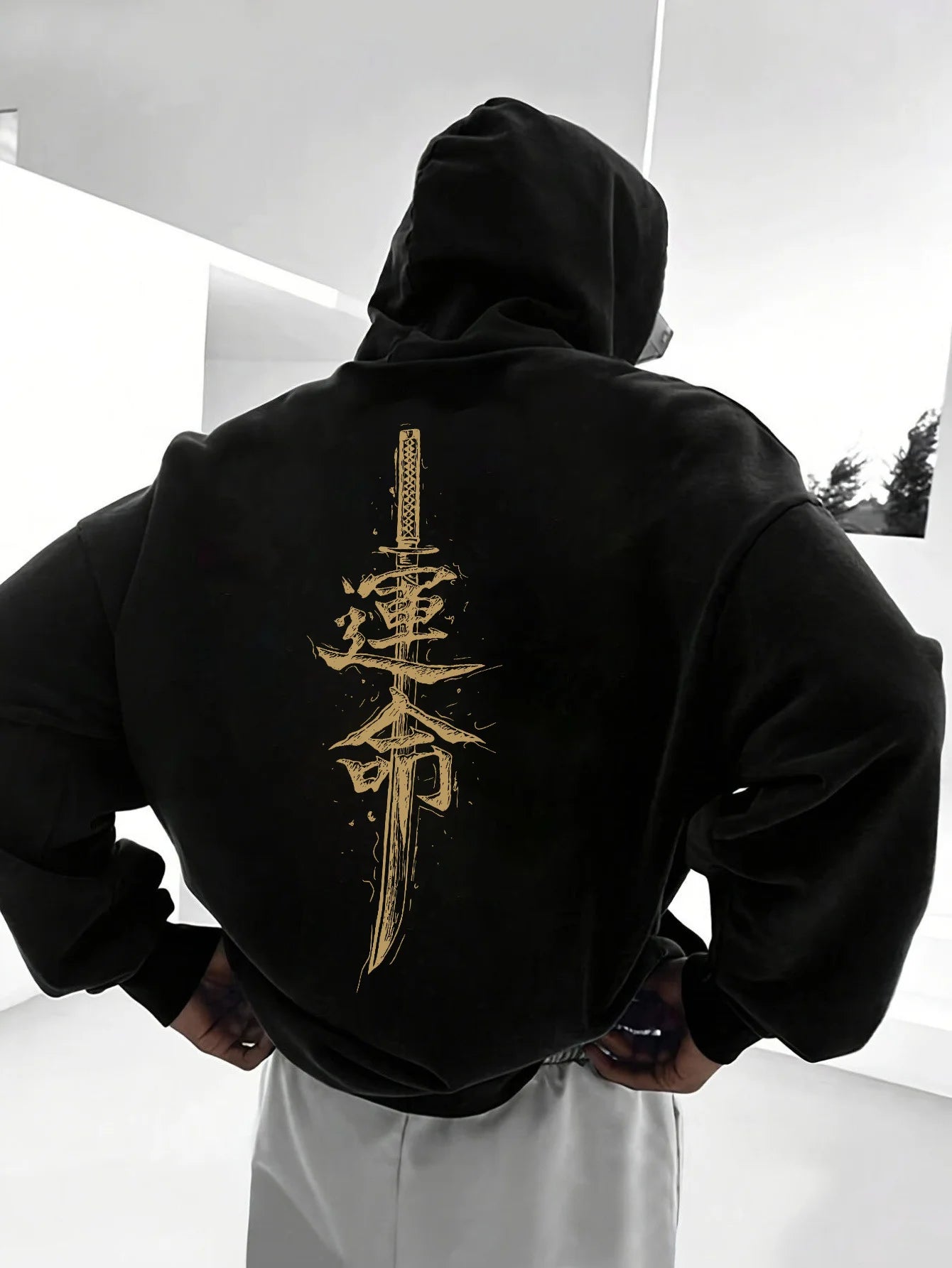 Korean-style Chinese-pattern Men Women Hoodie Outdoor Street Trend Casual Sports Hip-hop Spring Autumn Winter Sweatshirt Clothes