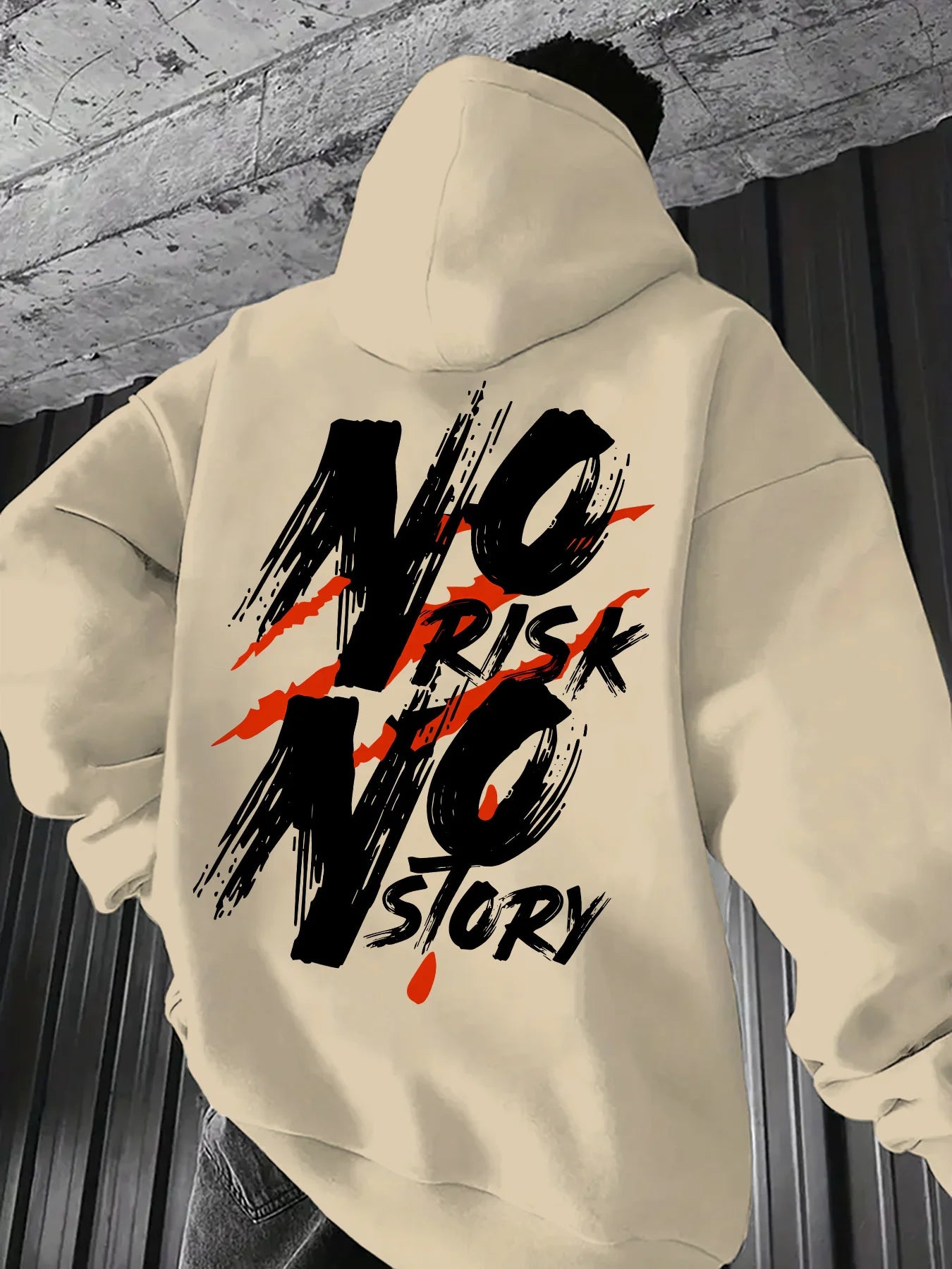Men's Hoodie with Unique Letter Print, Autumn and Winter Outdoor Long-Sleeved Hoodie, Comfortable, Casual and Stylish.