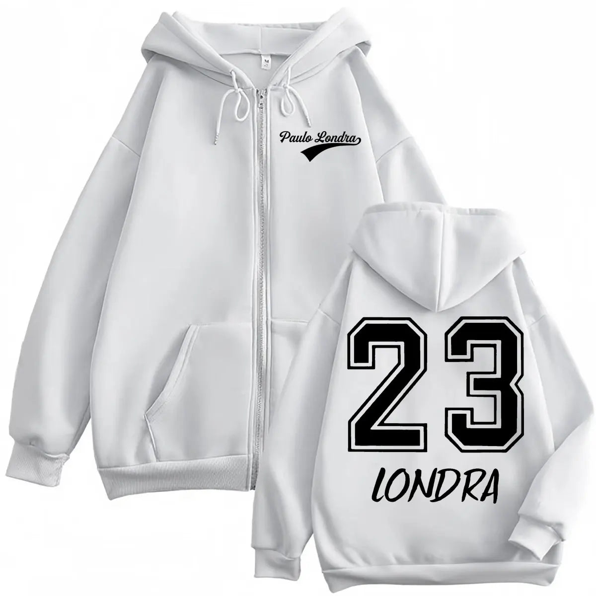 Rapper Paulo Londra Merch Zipper Hoodies Men Women Clothing Harajuku Hip Hop Zip Up Pullovers Fashion Casual Hooded Sweatshirts