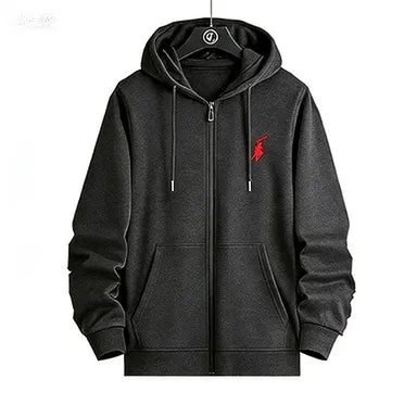 Trendy Printed Sports Zipper Sweatshirt, Casual Men's and Women's Fashion, Youth Sports, Comfortable Hooded Sweatshirt