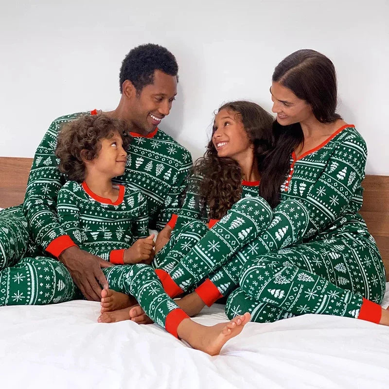 Mother Daughter Father Son Family Look Outfit Baby Girl Rompers Sleepwear Pyjamas Christmas Family Matching Pajamas