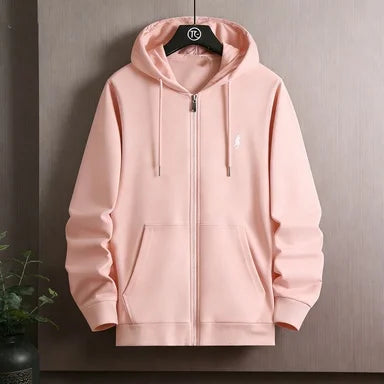 Trendy Printed Sports Zipper Sweatshirt, Casual Men's and Women's Fashion, Youth Sports, Comfortable Hooded Sweatshirt