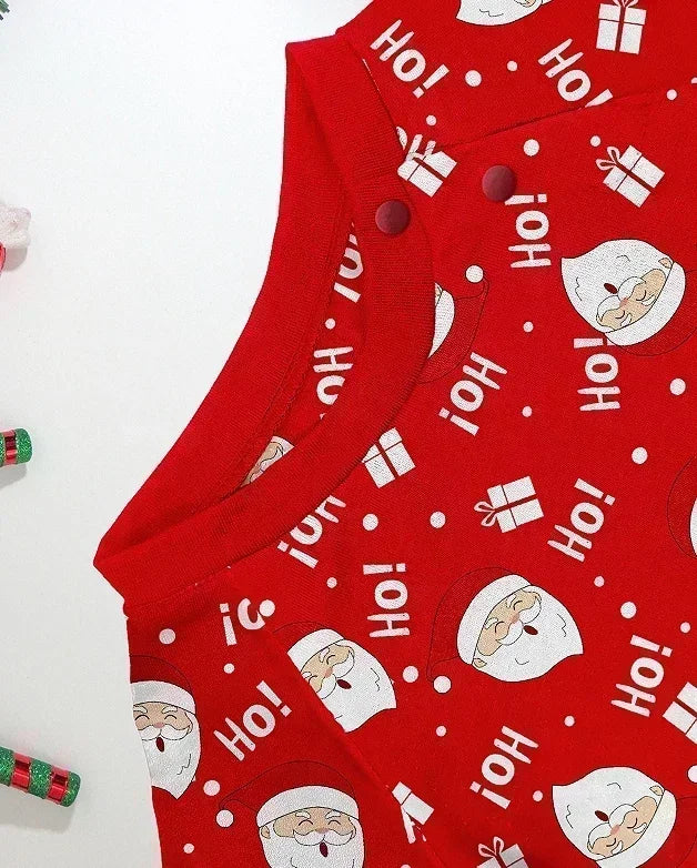 New Christmas Family Look Pajamas Santa Print Mother Father Kids Matching Outfits Cute Loose 2 Pieces Suit Sleepwear Xmas Wear
