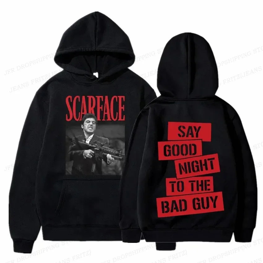 Movie Scarface Hoodies Men Women Fashion Hip Hop Hoodie Kids Coats Women Sweats Tony Montana Clothing Women's Tracksuits Girl