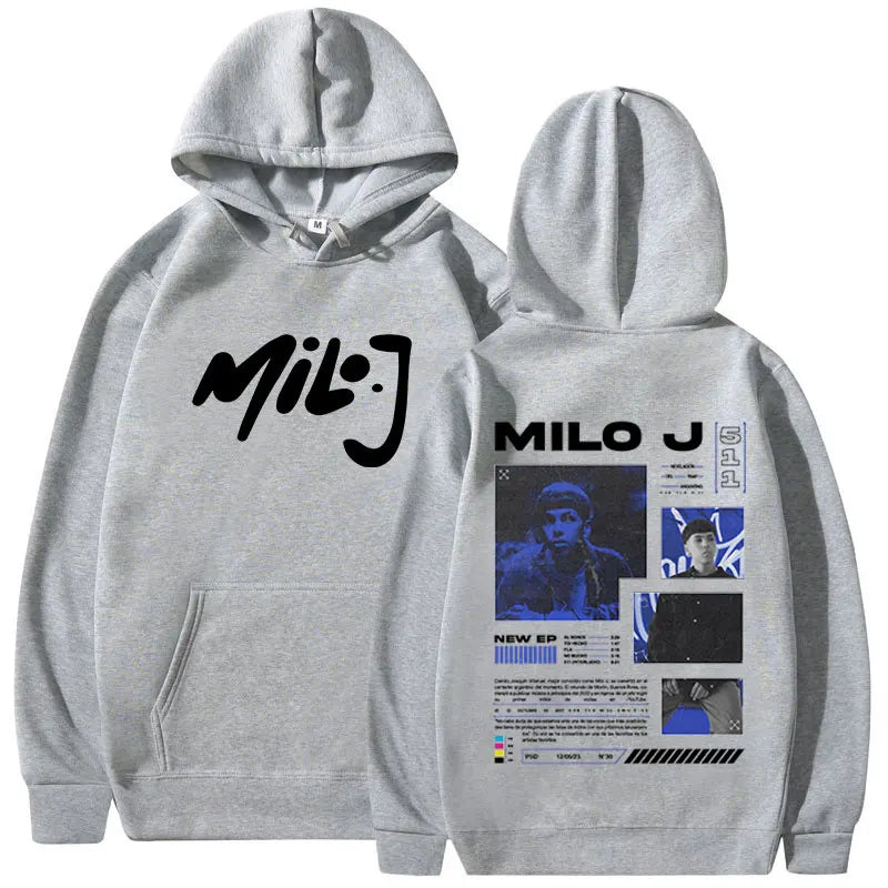 Rapper Milo J 511 Album Merch Hoodies Men Women Clothing Vintage Hip Hop Hooded Sweatshirt Casual Oversized Pullovers Streetwear