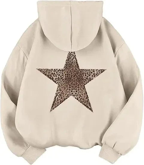 2025 Star Graphic Hoodies Y2k Leopard Print Hooded Sweatshirt Cheetah Hoodie Fashion Casual HipHop Harajuku Unisex Pullover
