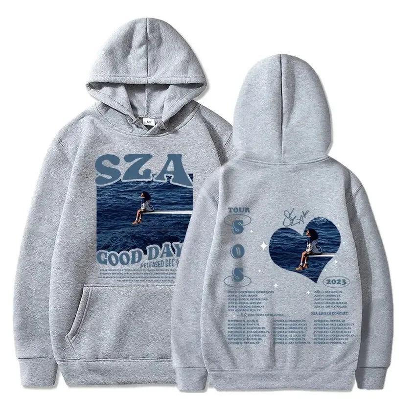 Unisex SZA SOS Good Days printed hooded Street Wear hooded shirt pullover Harajuku Sportswear Fashion couples casual sports