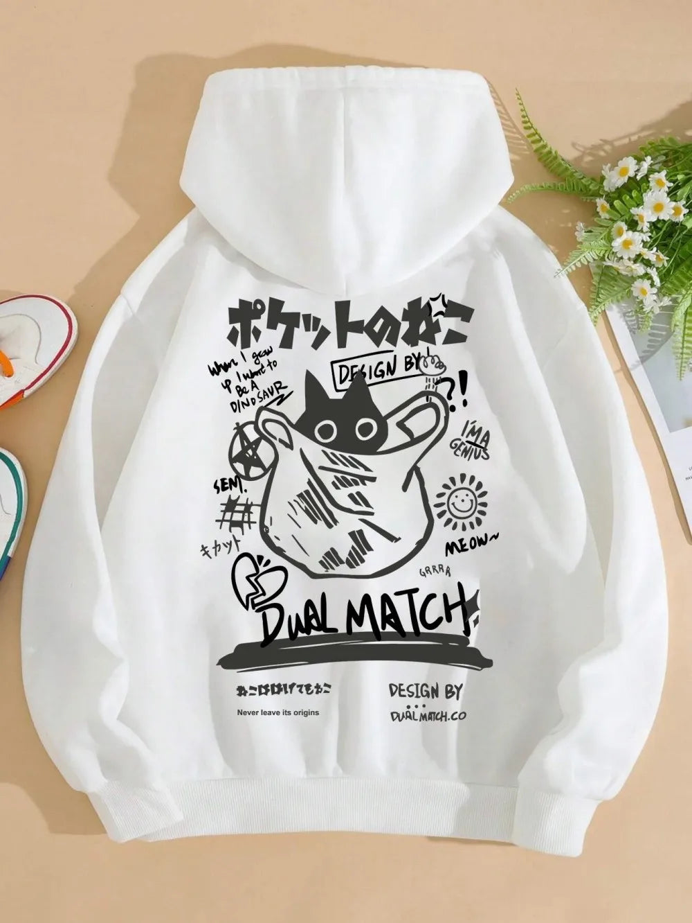 European and American Autumn Fashion Men's Personalized Graffiti Printed Comfortable Hoodie Outdoor High Street Hoodie