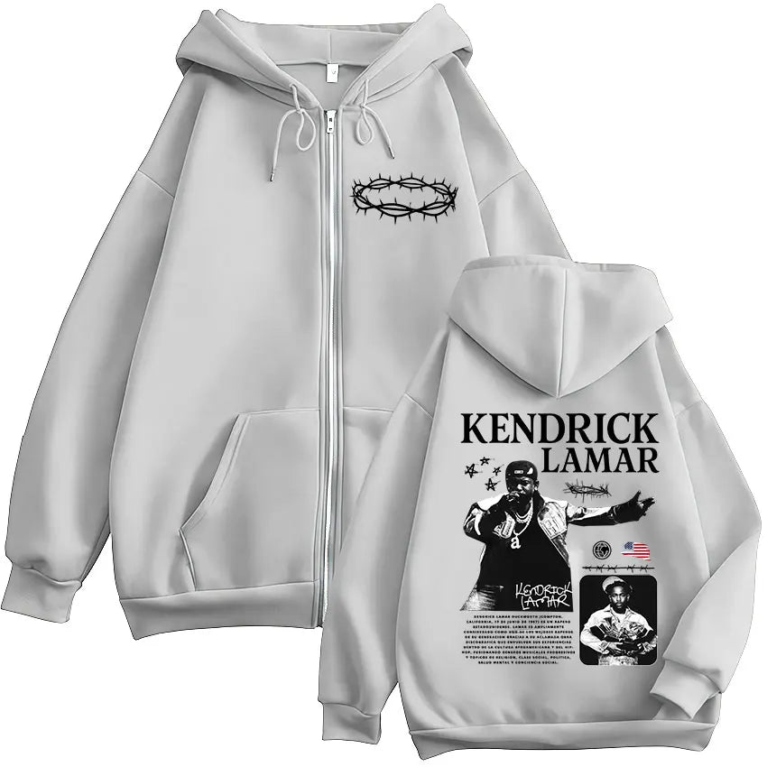 Rapper Kendrick Lamar They Not Like Us Zipper Hoodies Men Women Clothing Fashion Hip Hop Zip Up Hooded Sweatshirts Hoodie Jacket