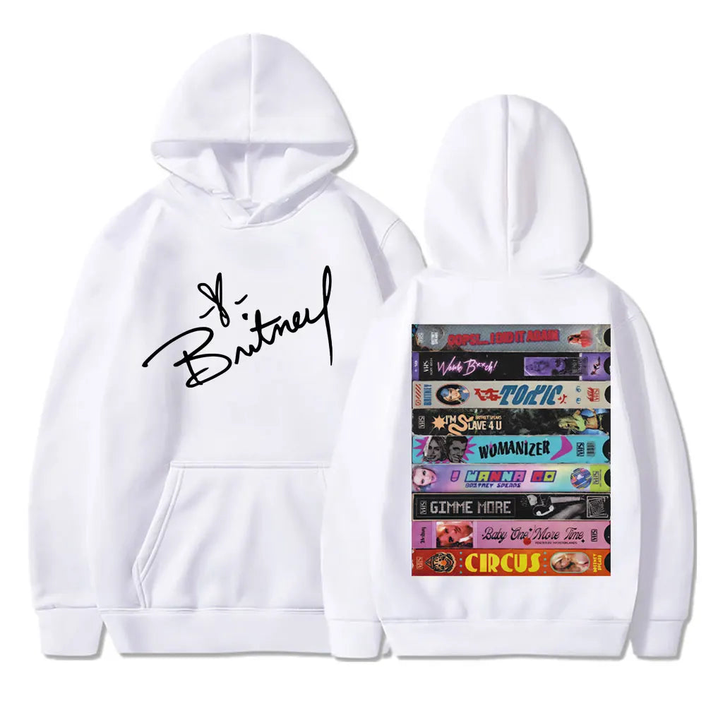 Hot Sale Hoody Singer Britney Spears Album Cover Graphic Hoodie Men Women Long-sleeved Clothing Casual Top Harajuku Sweatshirt