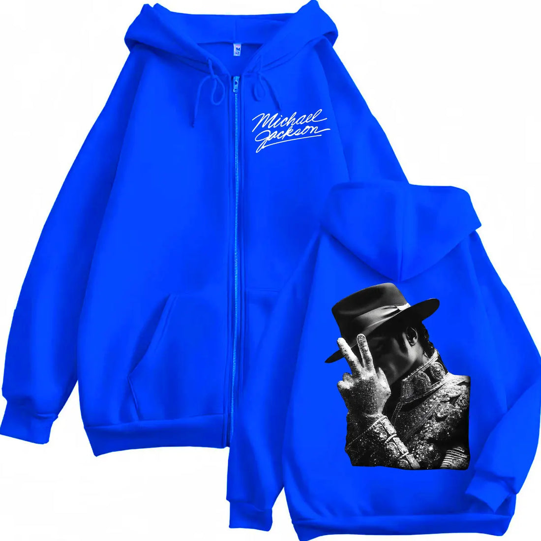 90's Classics Michael Jackson Merch Zipper Hoodie Men Women Fashion Rock Zip Up Pullovers High Quality Fleece Hooded Sweatshirts
