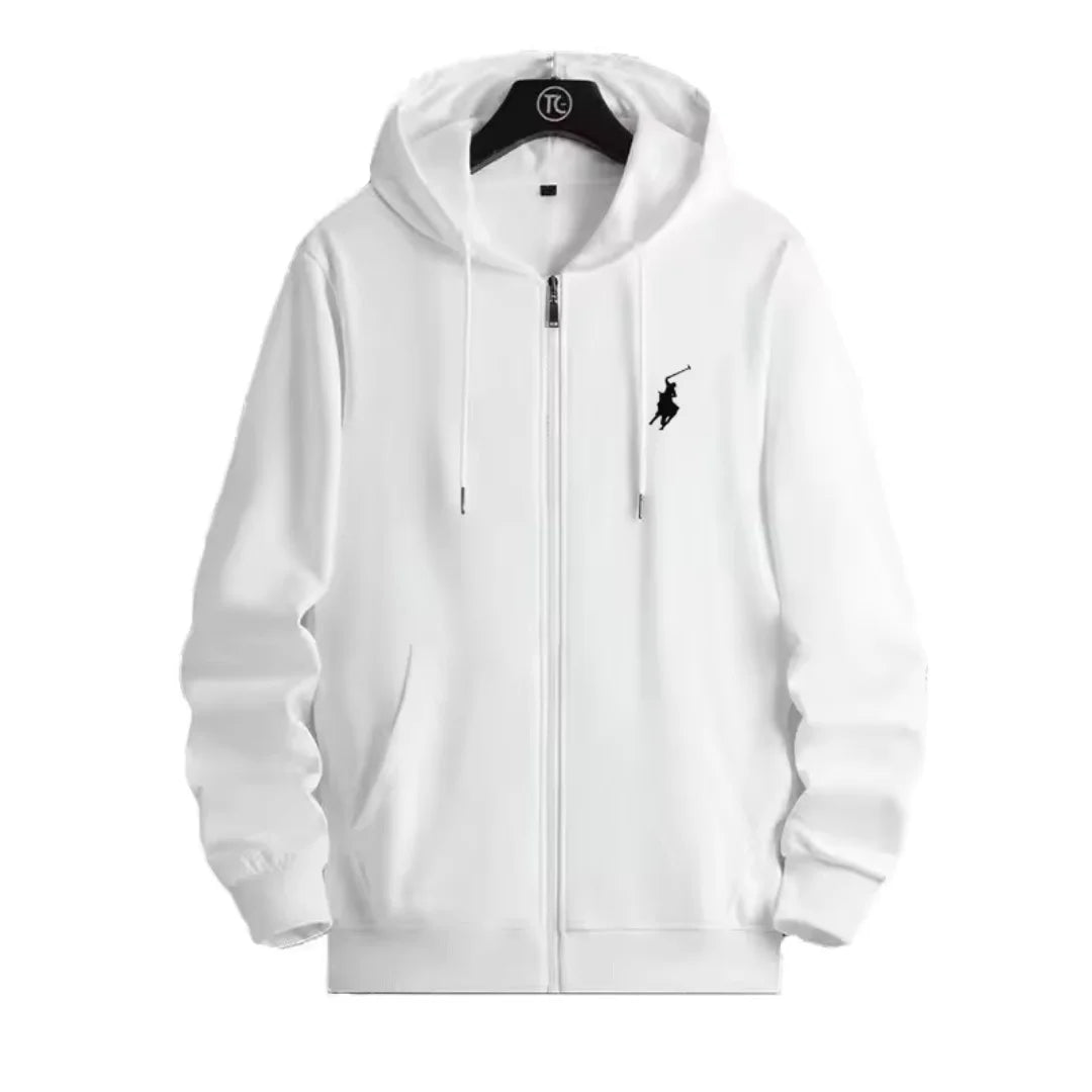 Trendy Printed Sports Zipper Sweatshirt, Casual Men's and Women's Fashion, Youth Sports, Comfortable Hooded Sweatshirt