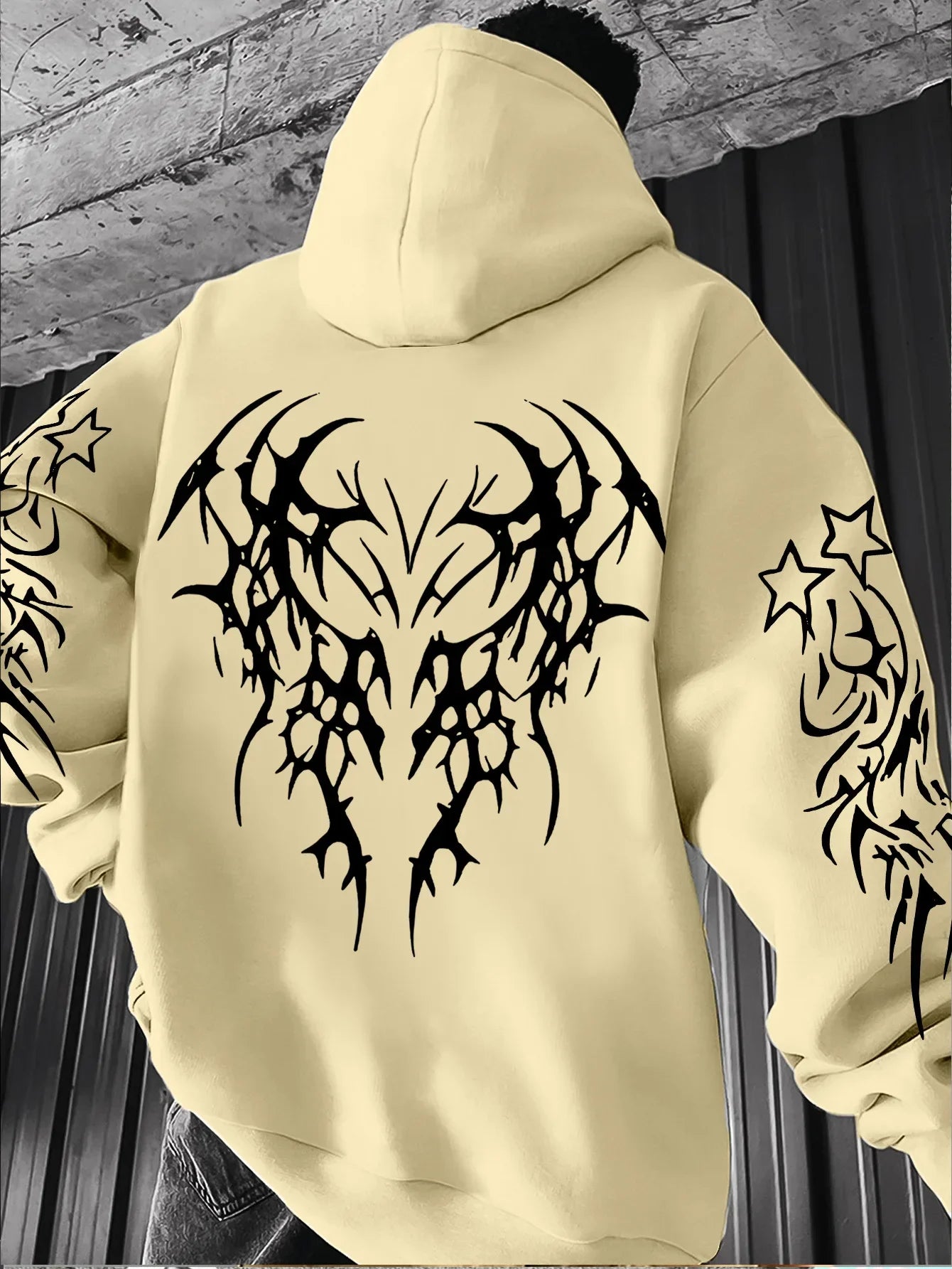 Autumn and Winter New Men's Fashionable and Trendy Casual Hoodie Zipper Jacket Y2K Printed Pattern Casual Retro Street Style Top
