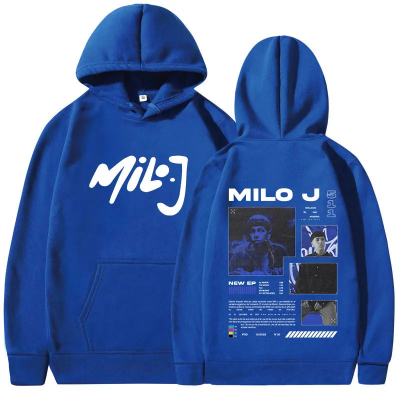 Rapper Milo J 511 Album Merch Hoodies Men Women Clothing Vintage Hip Hop Hooded Sweatshirt Casual Oversized Pullovers Streetwear
