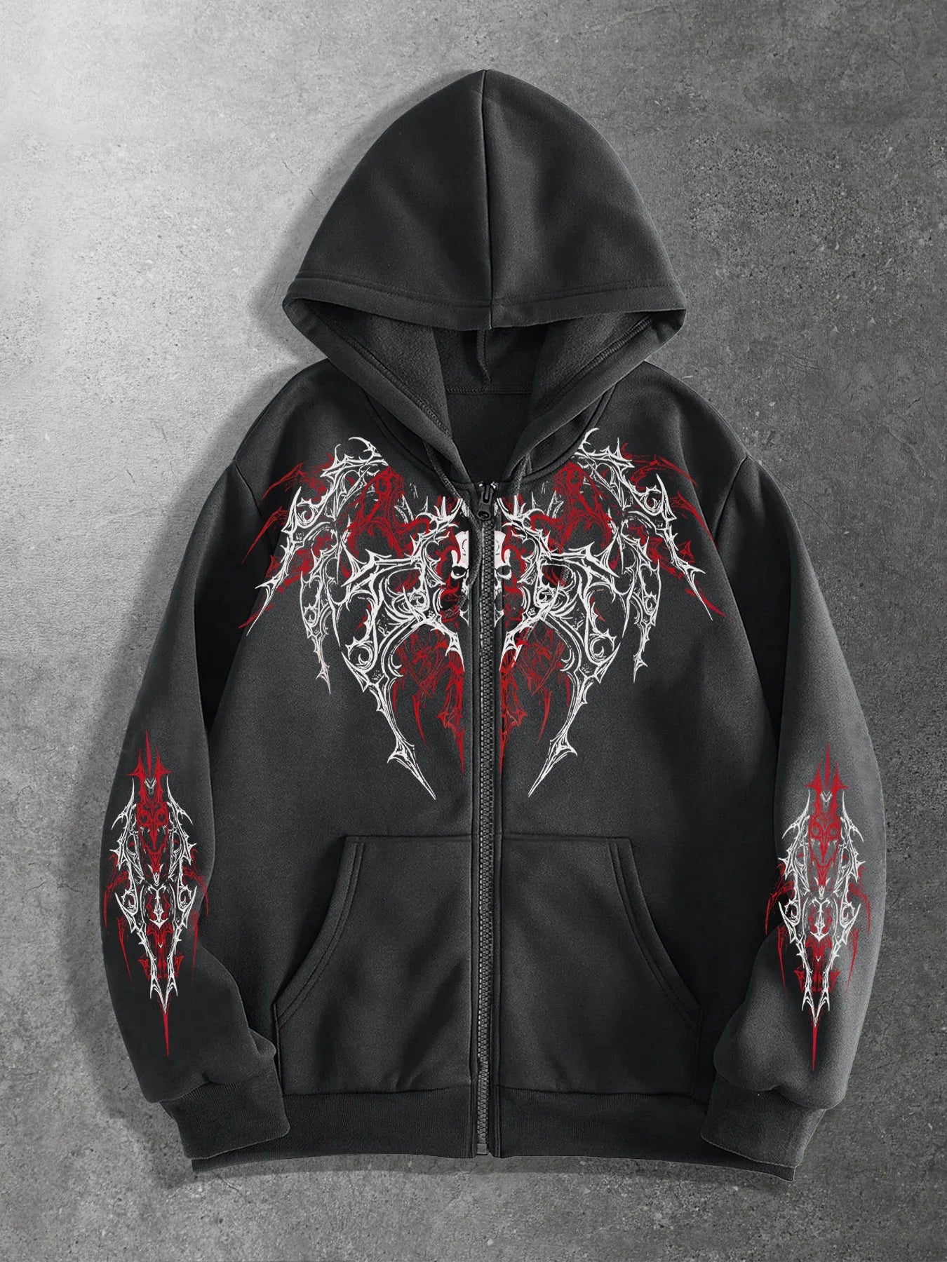 New unisex original print zip-up hoodies stylish streetwear style ideal for casual occasions and perfect for school attire