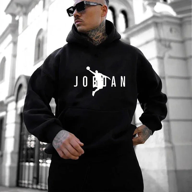 2025 Autumn/Winter Men's Casual Sports Fashion Hoodie Suitable for Outdoor Activities Leisure Streets Slow Running Fitness