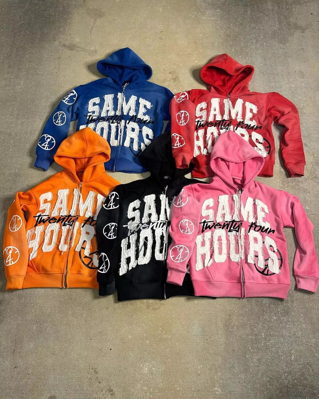 Quick Delivery Y2K Letter Sticker Printed Street Hip-Hop Style Heavyweight Hooded Sweatshirt Cardigan Design High Street Jacket